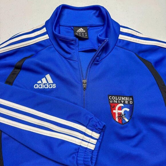 Columbia United FC Jacket Mens Small Blue Adidas Climacool Train Soccer Futbol - Picture 1 of 16
